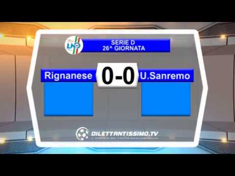 RIGNANESE-SANREMESE 0-0 Serie D. Girone E, Campionato 2017/2018 25^ giornata