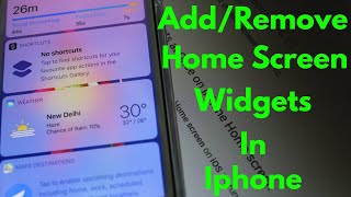 How to Remove Widgets From iphone Home Screen||Add Your Favourite Widget on ios 14