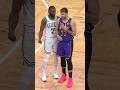 Luka banked in the triple and Jaylen had to ask if he called it 🤣🤣