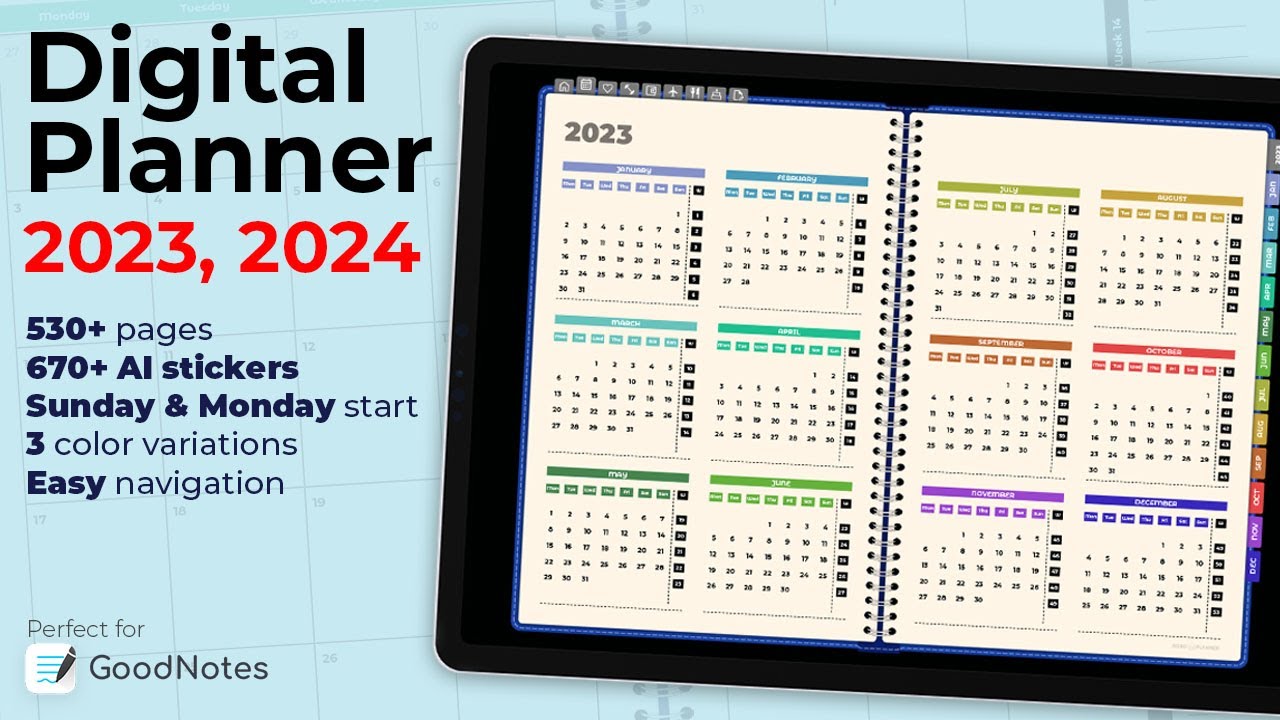 Digital Planner 2023, 2024 - Only $3.42 on Etsy