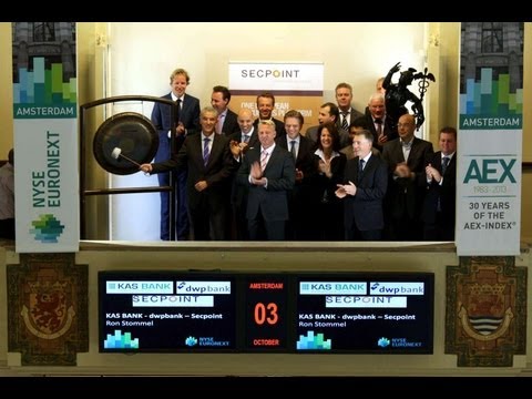 KAS BANK and dwpbank sound the gong in celebration of the joint venture Secpoint