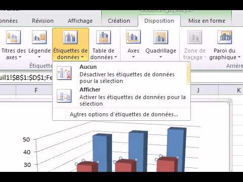 comment modifier axe graphique excel