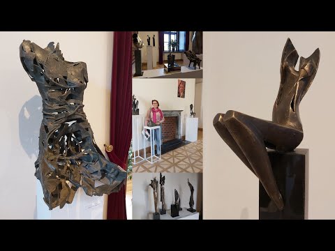 “Moja gra ze sztuką...“    unikatowe rzeźby Krystyny Nowakowskiej na wystawie  w Wilii Decjusza