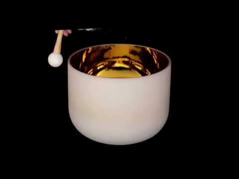 11" D Perfect Pitch Gold Crystal Singing Bowl - (Example) - Unlimited Singing Bowls