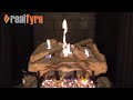 Real Fyre 16"/18" Evening Fyre Split  Ventless Propane Gas Logs Set with Variable Flame Remote Pilot Kit