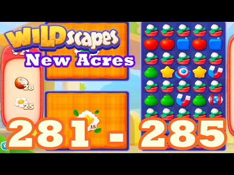 Wildscapes: New Acres Level 281 - 285 HD Gameplay | 3 match puzzle | android | 282 | 283 | 284 | IOS