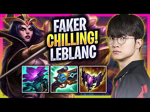 FAKER CHILLING WITH LEBLANC! - T1 Faker Plays Leblanc MID vs Lissandra! | Season 2025