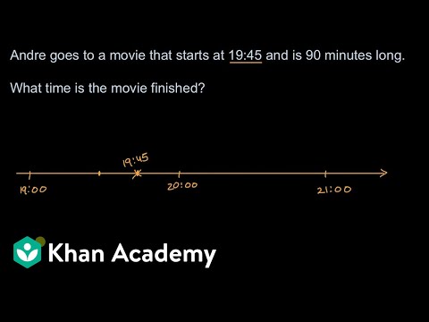 24時間で映画の終了時間を見つける｜数学｜カン・アカデミー (Finding the end time for a movie in 24 hour time | Math | Khan Academy)
