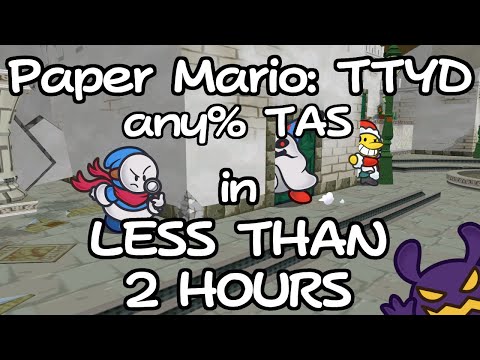 (TAS) Paper Mario: The Thousand-Year Door any% in 1:47:09.03 (Overlay, Commentary)