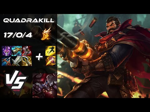JUNGLE Graves vs Shaco [QUADRAKILL] - NA Grandmaster Patch 14.17