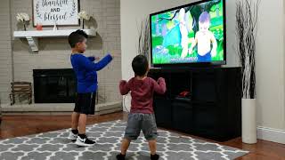 Nathan and Ryan dancing to FUNnel Vision&#39;s &quot;Walk Like Shawn&quot; video