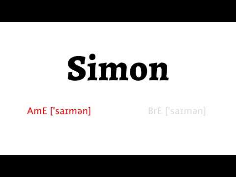 How to Pronounce simon in American English and British English