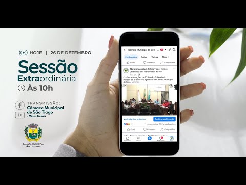 Sessão Extraordinária da Câmara Municipal de São Tiago-MG