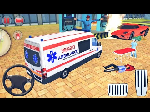 Ambulance robot city rescue simulator #04 - Emergency ambulance rescue - Android gameplay