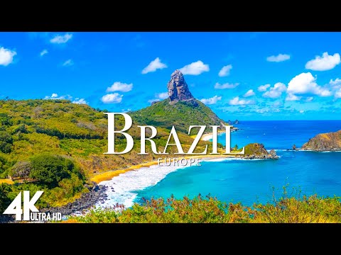FLYING OVER BRAZIL 4K UHD - Peaceful Piano Music With Wonderful Natural Landscape - 4K UHD TV