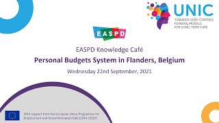 EASPD Knowledge Café: Personal Budgets System in Flanders, Belgium