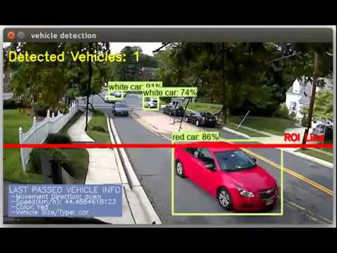 Vehicle Counting, Measuring Speed and Color Recognition (TensorFlow+OpenCV)