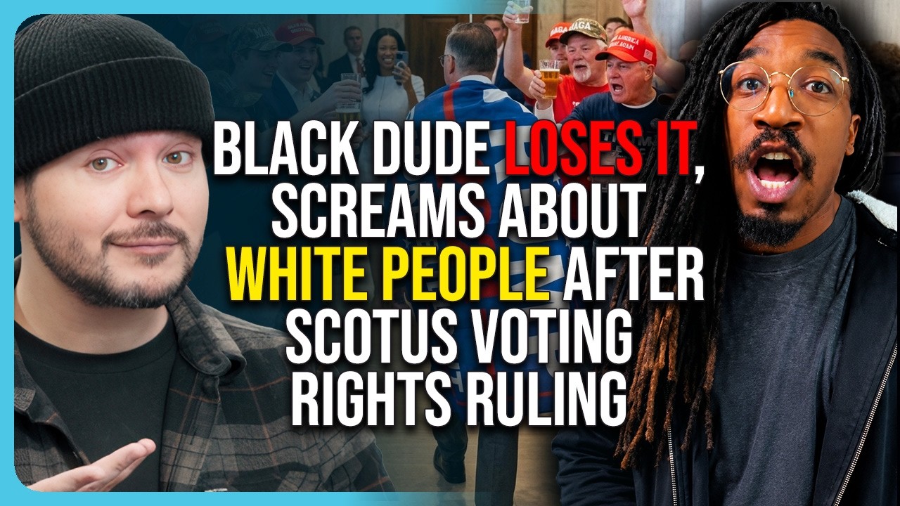 Black Dude LOSES IT, SCREAMS About White People After SCOTUS Voting Rights Ruling