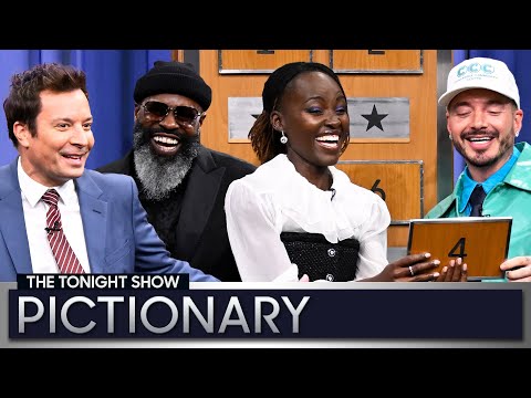 Pictionary with Lupita Nyong'o and J Balvin | The Tonight Show Starring Jimmy Fallon