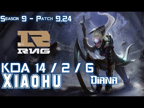 RNG Xiaohu DIANA vs CASSIOPEIA Mid - Patch 9.24 KR Ranked