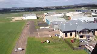 preview picture of video 'Staverton Airport Gloucestershire landing by helicopter'
