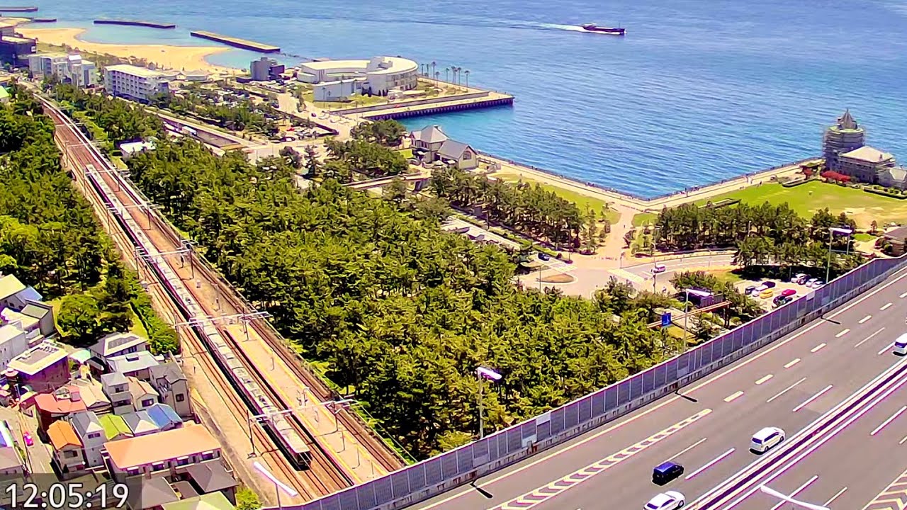 JR神戸線舞子駅ライブカメラ [6/28] Maiko Station LIVE Camera Archive アジュール舞子 舞子公園 明石海峡大橋 交通情報 列車運行状況