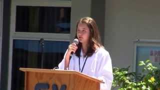 Kira Garlick Sunnyvale Middle School Graduation Speech, 2014