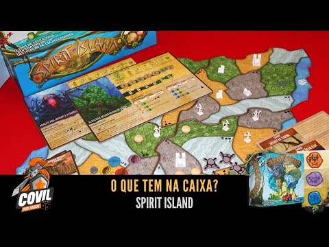 Covil dos Jogos - O Que Tem na Caixa? Unboxing Spirit Island