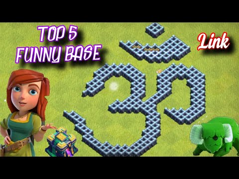 Th14 Top5 Funny & Troll Base With Link Clash Of Clans