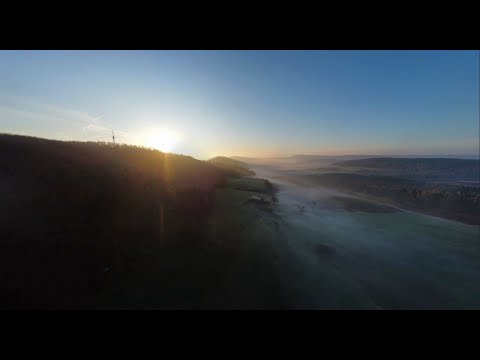 Sunrise Flight DJI Mini 2 SE - Sonnenaufgang über dem Leinebergland am Reuberg bei Hohenbüchen