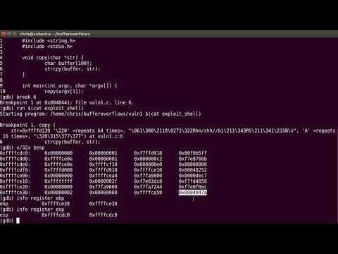 Buffer Overflow Demo 2 Code Execution Shell