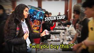 She Brought STOLEN Cards To Our Table?! | Pokémon Vendor POV