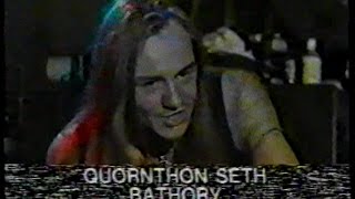 QUORTHON introducing Bathory&#39;s promo video on MTV [1990]