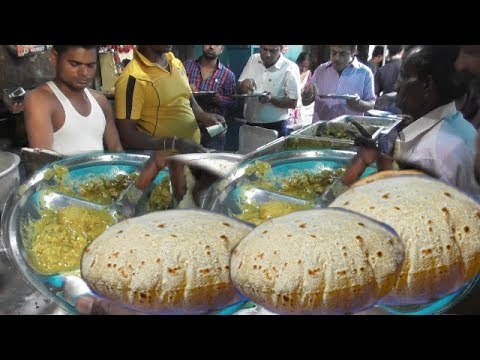 4 Roti 3 Sabji Curry Only 24 rs Per Plate | Kolkata Street Food | Indian People Enjoy Roadside Food
