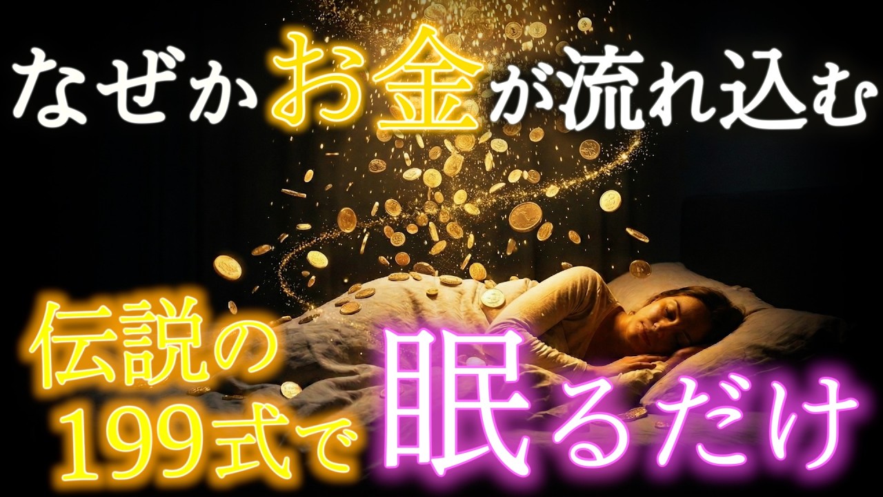 【199式×眠りの瞑想】眠りながら"なぜか知らないけど"お金が流れ込む｜伝説の199式×潜在意識書き換え瞑想｜寝て聴くだけ