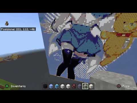 [Minecraft] Huge Hololive Fan builds a Massive Tokino Sora PixelArt - Part 3