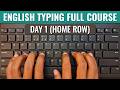 Learn English Typing In 10 Days DAY 1 Home Row Free Typing Lessons Tech Avi