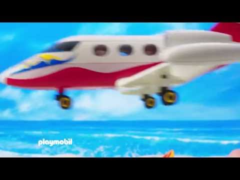 PLAYMOBIL – Casa de Campo, Avião de Férias e Surfista com Descapotável (português)