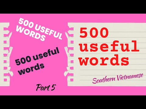 500 useful Vietnamese words - Part 5