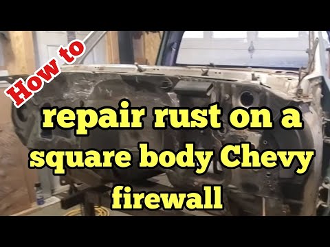 How to repair rust on a square body Chevy firewall