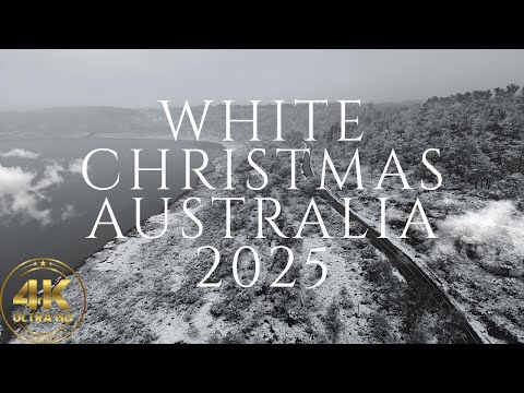 4K White Christmas 2025 in Tasmania, Australia – Summer Snow, Drone Footage (Miena, Tas)