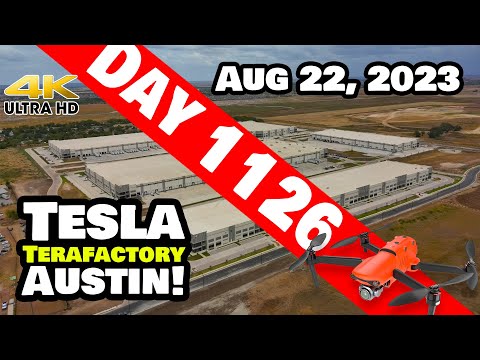 TESLA LEASES 1.4M SQ. FT. OF WAREHOUSE SPACE IN KYLE TX! - Giga Texas Austin 4K  Day 1126 - 8/22/23