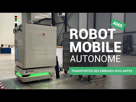 Robot mobile autonome HUSKY DROP - Transport d'embases roulantes 600x400mm - Charge jusqu'à 110kg_1