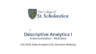 R - Descriptive Analytics I