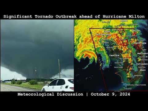 Meteorological Discussion: Significant Tornado Outbreak ahead of Hurricane Milton - October 9, 2024
