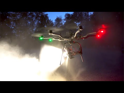 High Power Spotlight in Drone Gimbal - 2X2 Array by Stratus LEDs