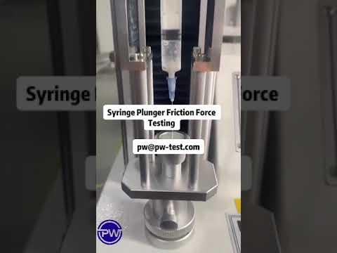 Syringes plunger friction force measurement/universal tensile test machine