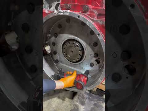 Cummins ISX Dual Cam Overhaul Part 8 // Rear Flywheel Housing Installation #enginerebuild #cummins