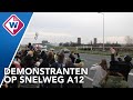 Demonstranten juichen vertrekkende truckers toe op A12 - OMROEP WEST