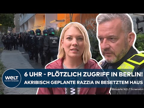 BESETZTES HAUS IN BERLIN: Großrazzia gegen Linksextremisten! Polizei stürmt Szenehaus Rigaer 94